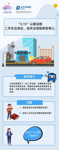 “3.15”以案說險(xiǎn)  二手車交易后，請(qǐng)關(guān)注保險(xiǎn)那些事兒