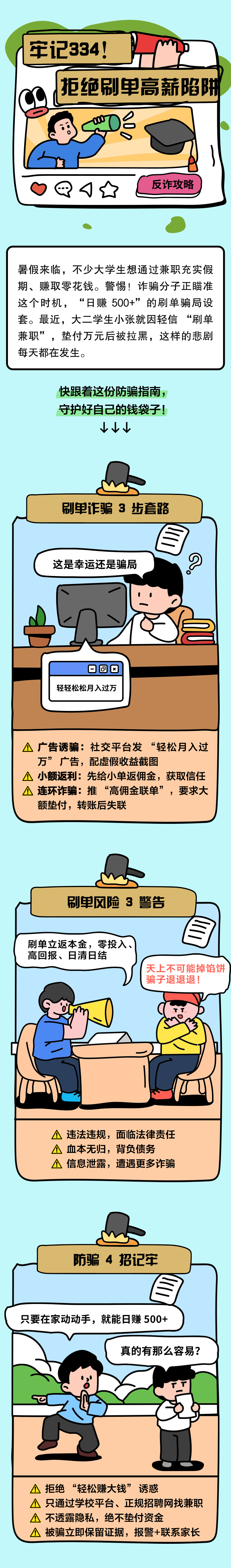 13.牢記334，別讓“刷單高薪”成陷阱！